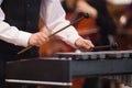 Child playing on the xylophone