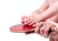 The child plays table tennis Royalty Free Stock Photo