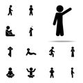 child, pointing icon. child icons universal set for web and mobile