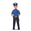 Child Policeman Character, City Profession, Occupation Concept. What I Want to Be When Grow Up. Kid Wear Cop Costume