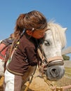 Child and pony Royalty Free Stock Photo