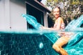 Child in the pool underwater Royalty Free Stock Photo