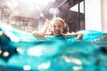 Child in the pool underwater Royalty Free Stock Photo