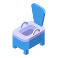 Child potty icon isometric vector. Baby toilet