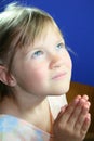 Child praying. Royalty Free Stock Photo