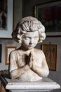 Child Praying Sculpture in Plaster, Rome