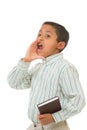 Child Preaching with Loud Voice Royalty Free Stock Photo