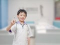 Child pretend to be doctor Royalty Free Stock Photo