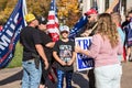 A Child Wears Trump Related Clothes at a Stop the Steal Rally