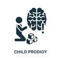 Child Prodigy icon. Monochrome simple Child Prodigy icon for templates, web design and infographics Royalty Free Stock Photo