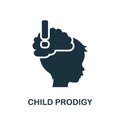 Child Prodigy icon. Simple element from child development collection. Creative Child Prodigy icon for web design, templates, Royalty Free Stock Photo