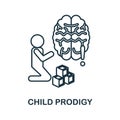 Child Prodigy line icon. Monochrome simple Child Prodigy outline icon for templates, web design and infographics Royalty Free Stock Photo