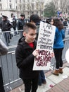 Child Protester at the Presidential Inaugural Parade