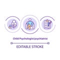 Child psychologist concept icon