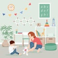 Child Psychologist Flat Concept