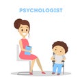Child at psychology. Royalty Free Stock Photo