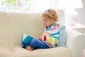 Child reading book. Kids read books Royalty Free Stock Photo