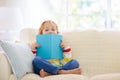 Child reading book. Kids read books Royalty Free Stock Photo