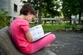 Child reading a comic