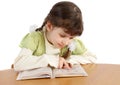 Child reads. Royalty Free Stock Photo