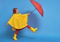 Child with red umbrella Royalty Free Stock Photo