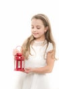 Child with red xmas lantern