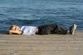 child relaxing, vacation Royalty Free Stock Photo