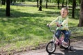 Child riding bicycle Royalty Free Stock Photo
