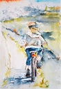 Child riding a bicycle