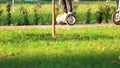 Child riding gyroscooters in the park.