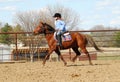 Child riding pony Royalty Free Stock Photo