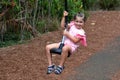 Child rids on Flying Fox