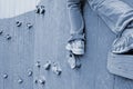 Child on rock climbing wall Royalty Free Stock Photo