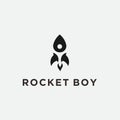 child rocket logo icon vector design