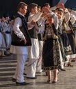 Child Romanian dancers in traditional costume