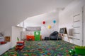 Child room with carpet playmate Royalty Free Stock Photo