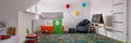 Child room with colorful carpet Royalty Free Stock Photo