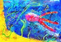 Child's abstract artwork -