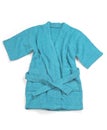 Child`s bathrobe, folded and open bathrobe.