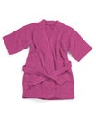 Child`s bathrobe, folded and open bathrobe.