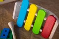 Wooden xylophone instrument toy Royalty Free Stock Photo