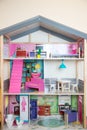 A Child`s doll house with furnitur Royalty Free Stock Photo