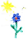 Child's drawing flower