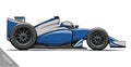 Child's funny cartoon formula race car vector illustration art