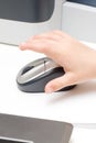 Child's Hand with Computer Mouse Royalty Free Stock Photo