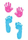 Child's hand and foot prints