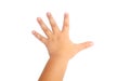 Child`s hand on white Royalty Free Stock Photo