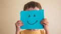 A Child's Handcrafted Smiley Face.AI generated image Royalty Free Stock Photo