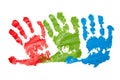 Child's handprints Royalty Free Stock Photo