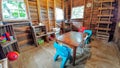 Play room in a wooden Treehouse Royalty Free Stock Photo